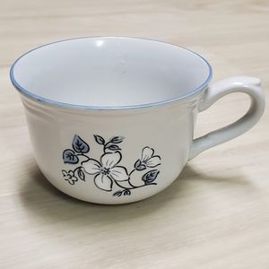 2 Vintage Covington stoneware Flower Pattern tea Cups Mugs